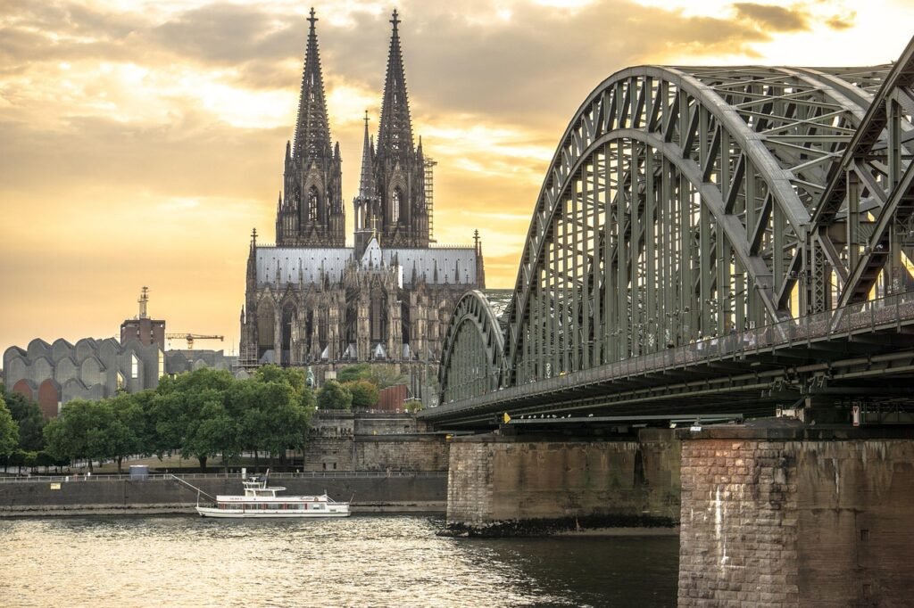 köln, bridge, europe, building, city, sonnenuntergang, cologne, skyline, germany, sunset, sky, river, sunlight, clouds, landscape, water, romantic, sun, abendstimmung, nature, mood, twilight, köln, köln, köln, köln, köln, cologne
