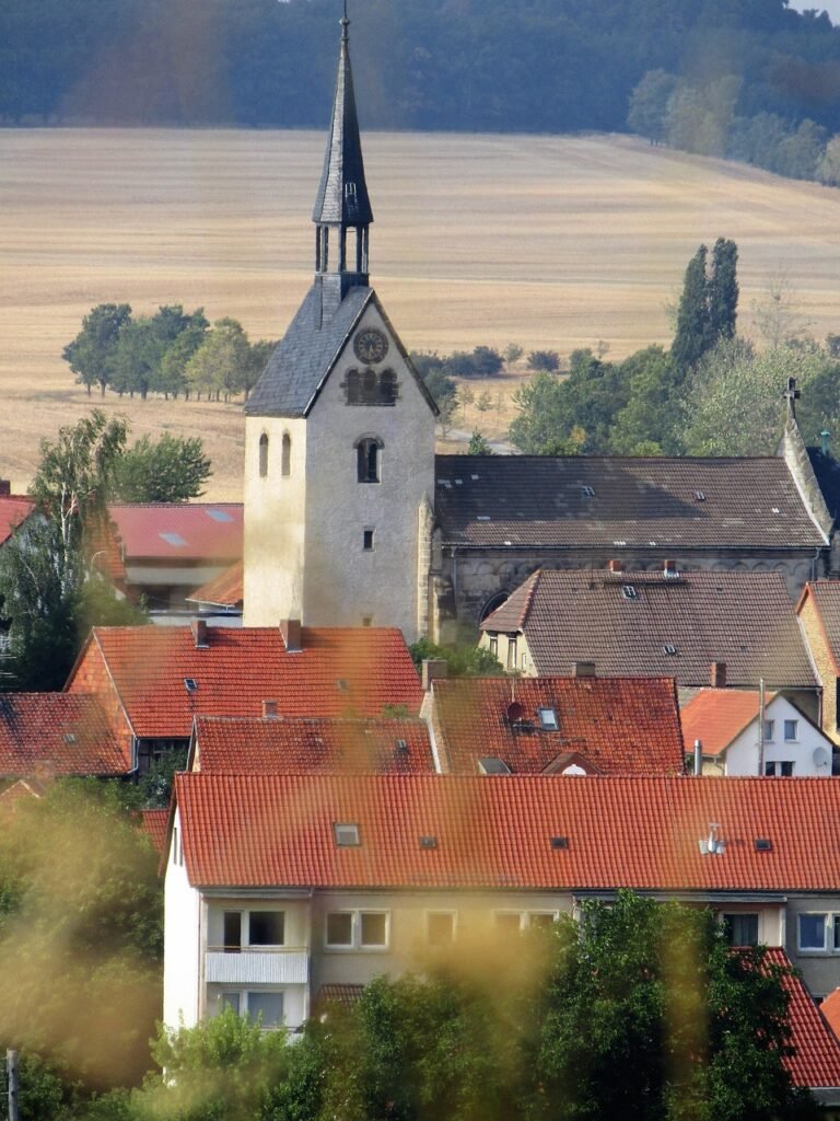 church, religion, resin, village, thale, warnstedt, architecture, building, germany